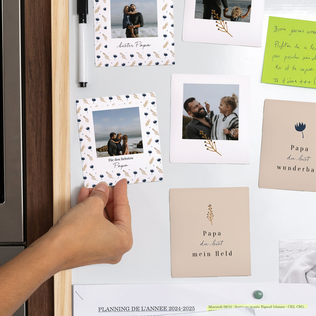 Magnet Objekte Pack mit 12, magnetisch Vatertag Blumen Motive foto N° 2