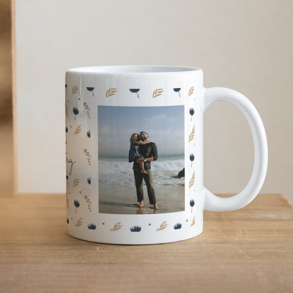 Tasse Objekte Weiß Vatertag Blumen Motive foto