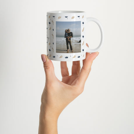 Tasse Objekte Weiß Vatertag Blumen Motive