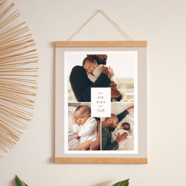 Poster Objekte Porträt Der beste Papa der Welt foto