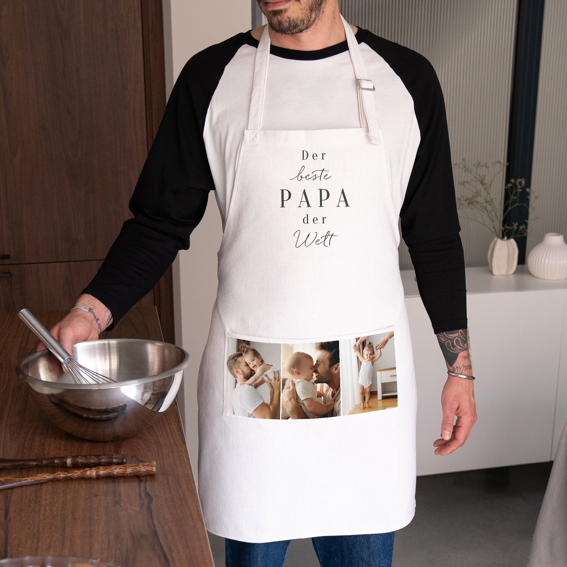 Schürze Objekte Natürliches Beige Der beste Papa der Welt foto N° 1