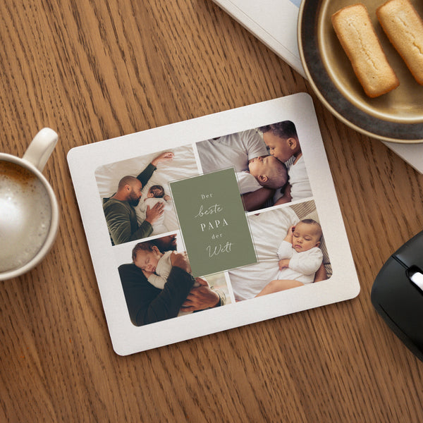 Mousepad Objekte Rechteck Der beste Papa der Welt - Kaki foto