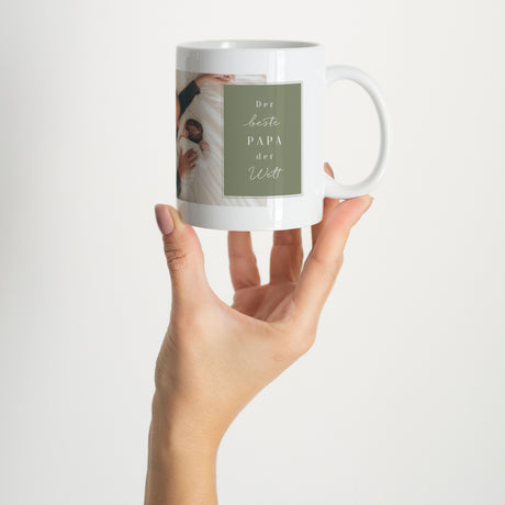 Tasse Objekte Weiß Der beste Papa der Welt - Kaki