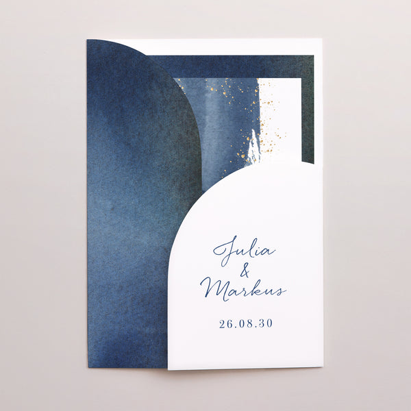 Hochzeitseinladung Hülle für 2 Karten Magische Nacht foto