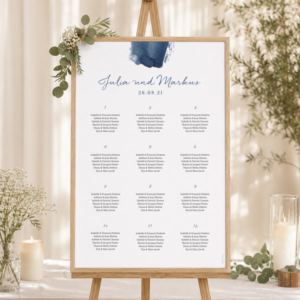 Sitzplan Hochzeit Porträt Magische Nacht foto