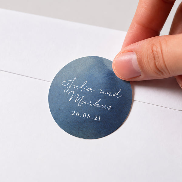 Sticker Hochzeit Rund Magische Nacht foto