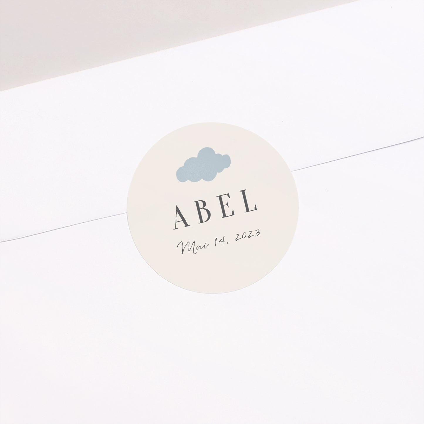 Sticker Geburt Rund Acid Pastell foto N° 2