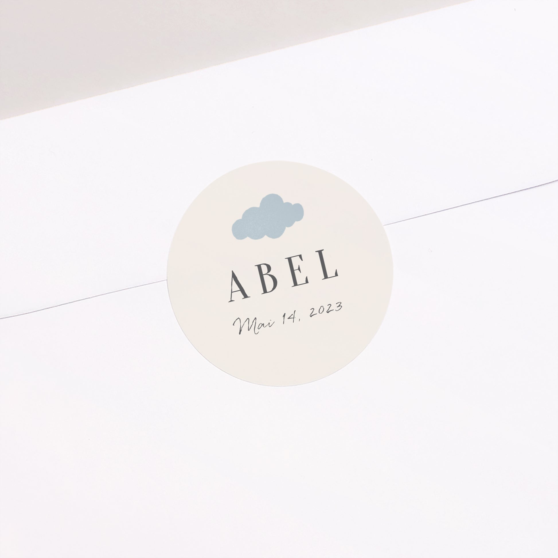 Sticker Geburt Rund Acid Pastell foto N° 2