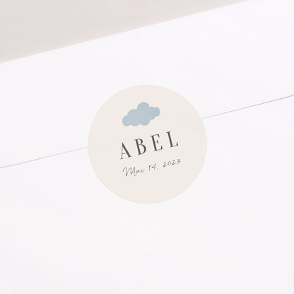 Sticker Geburt Rund Acid Pastell foto N° 2
