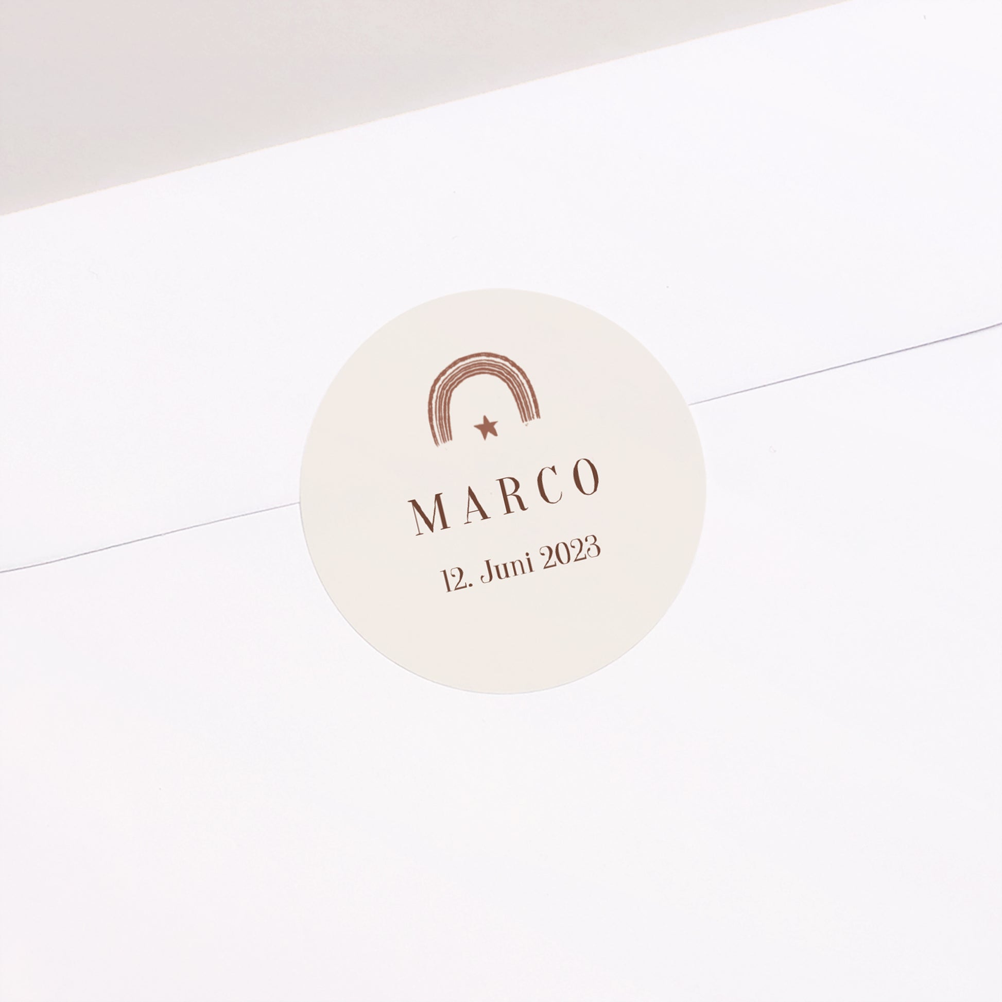 Sticker Geburt Rund Mond, Sterne Muster foto N° 1