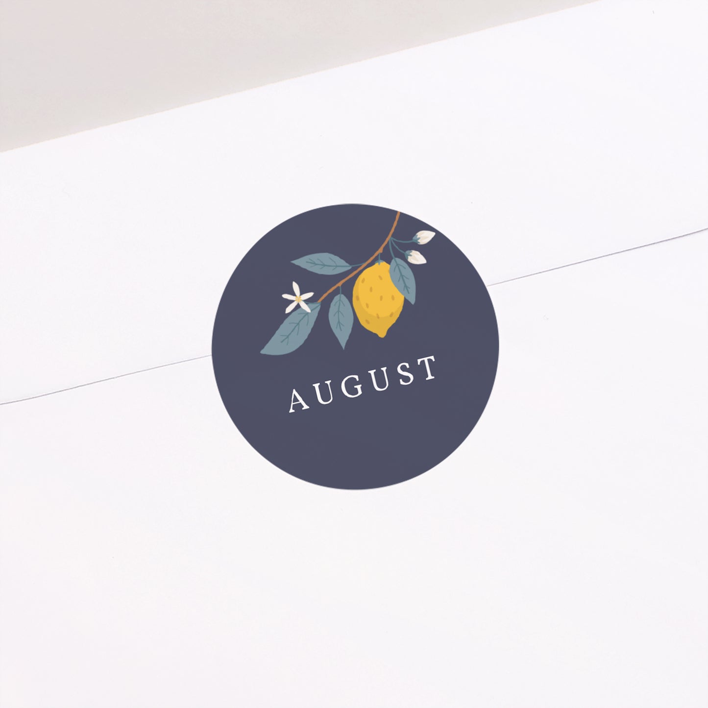 Sticker Geburt Rund Sommergarderobe Zitrone foto N° 2