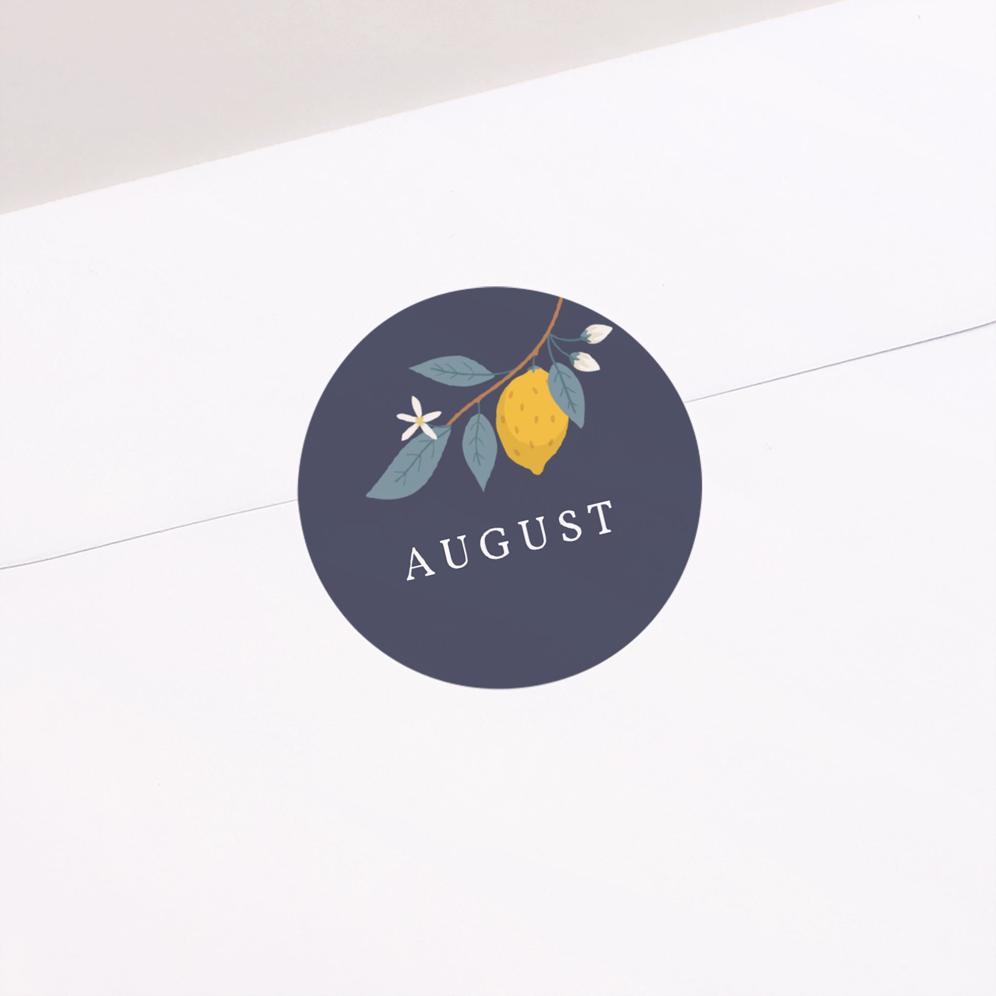 Sticker Geburt Rund Sommergarderobe Zitrone foto N° 2