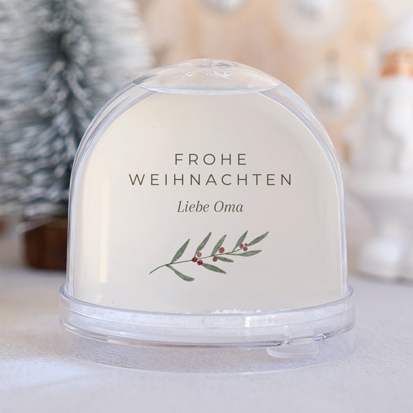 Schneekugel Weihnachten Glass Pflanzenrahmen foto