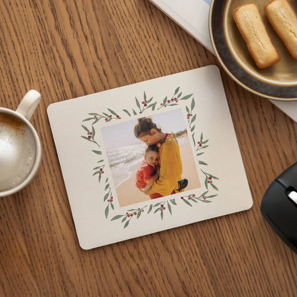 Mousepad Weihnachten Rechteck Pflanzenrahmen foto