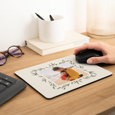 Mousepad Weihnachten Rechteck Pflanzenrahmen