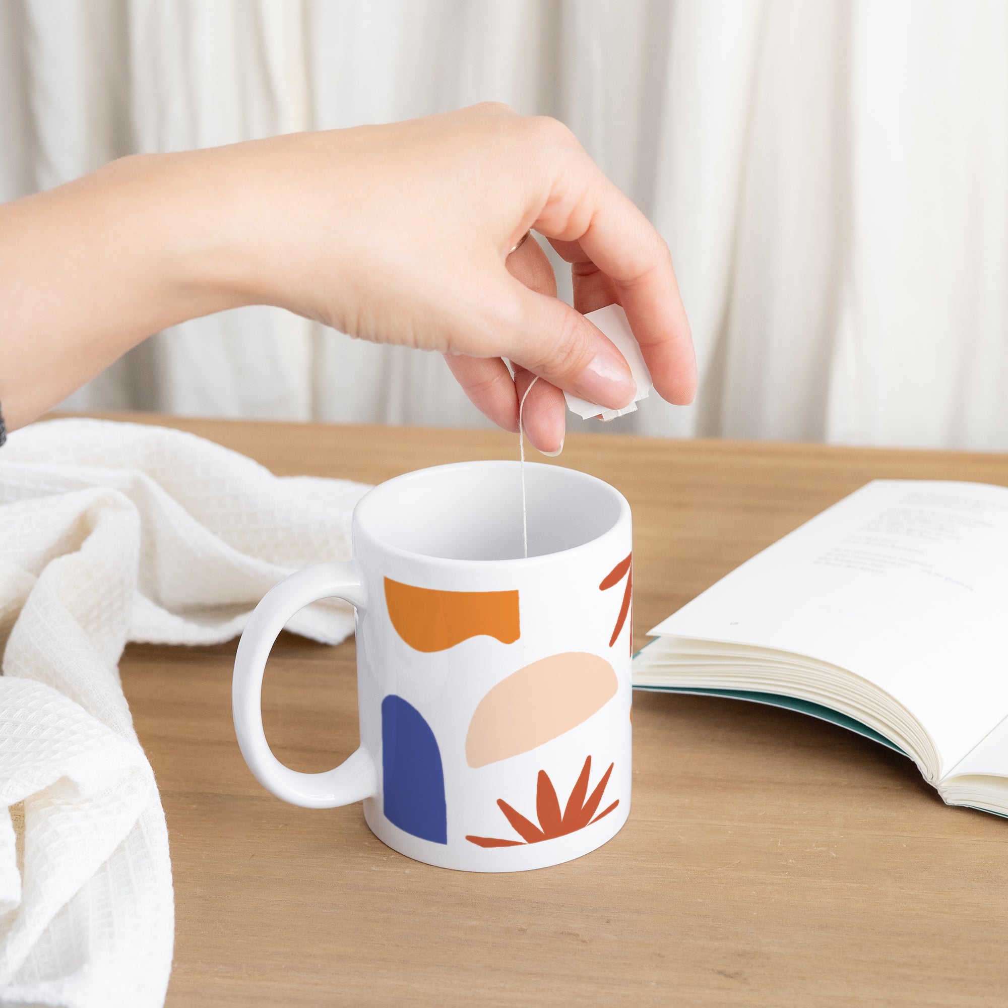 Tasse Weihnachten Weiß Inspiration Matisse, Mittelmeer foto N° 3