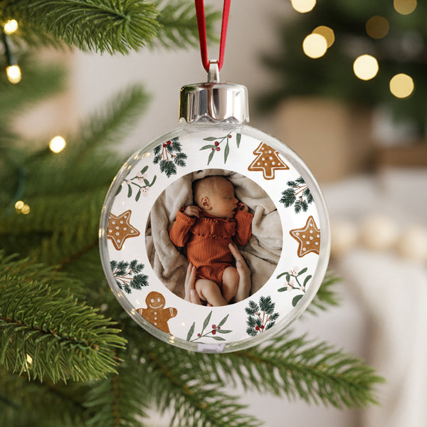 Weihnachtskugel Weihnachten Runde Weihnachtskekse foto