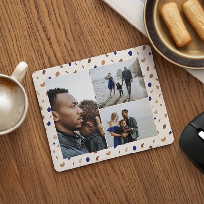 Mousepad Weihnachten Rechteck Zierkiesel & Goldrand foto N° 1