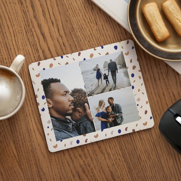 Mousepad Weihnachten Rechteck Zierkiesel & Goldrand foto