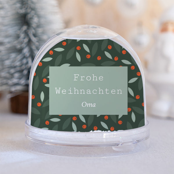 Schneekugel Weihnachten Glass Brennender Busch foto