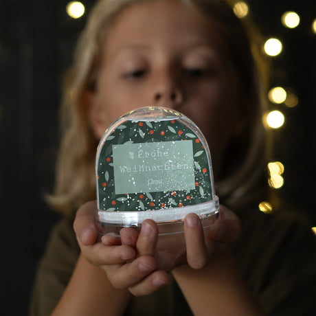 Schneekugel Weihnachten Glass Brennender Busch