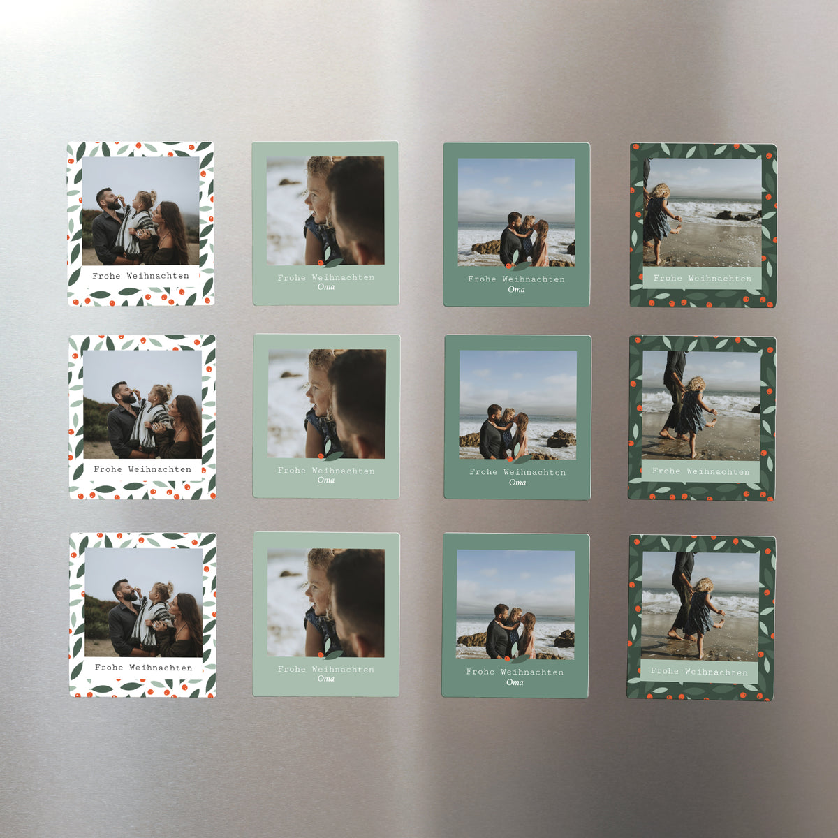 Fotoabzug Weihnachten Pack mit 12, magnetisch Brennender Busch foto N° 1