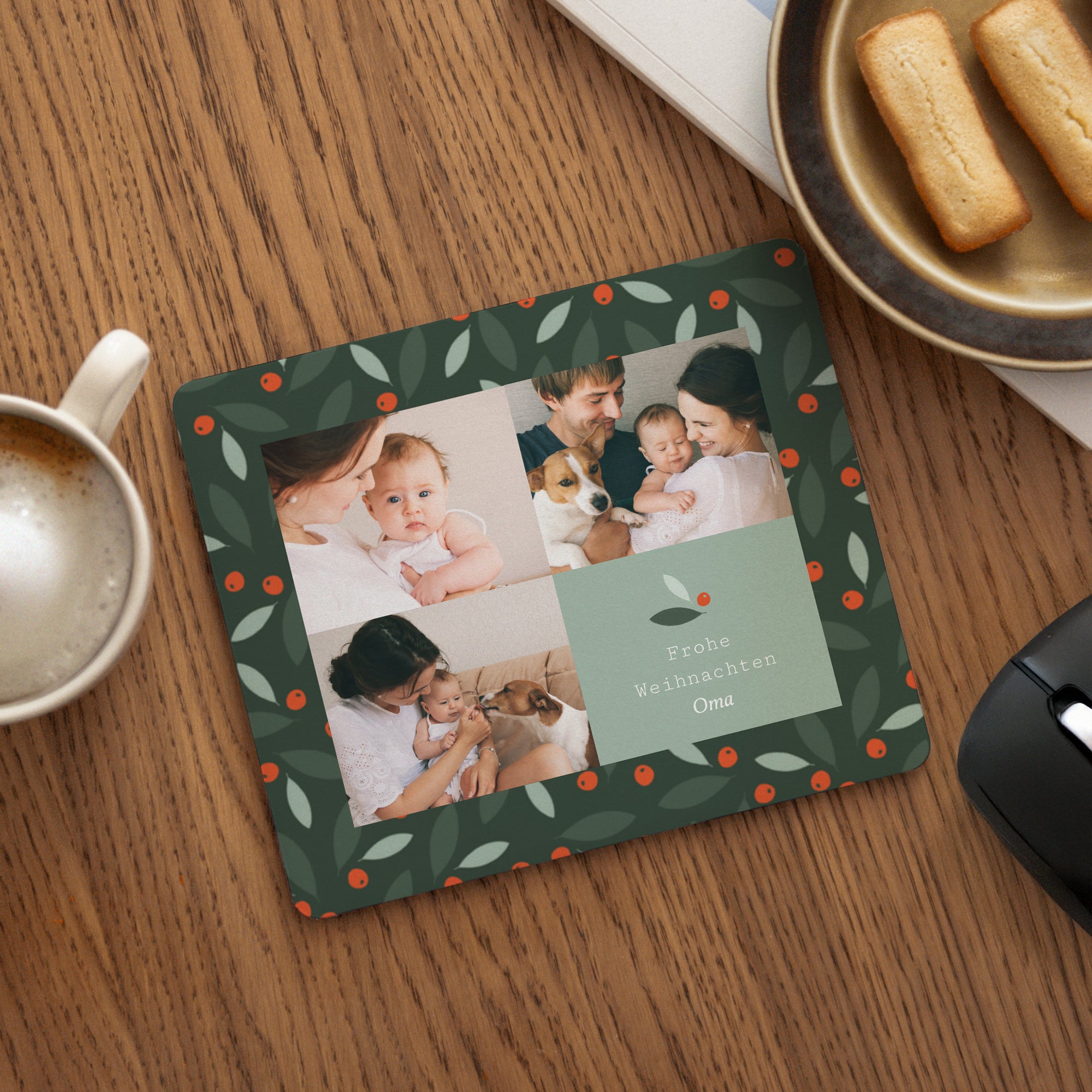 Mousepad Weihnachten Rechteck Brennender Busch foto N° 1