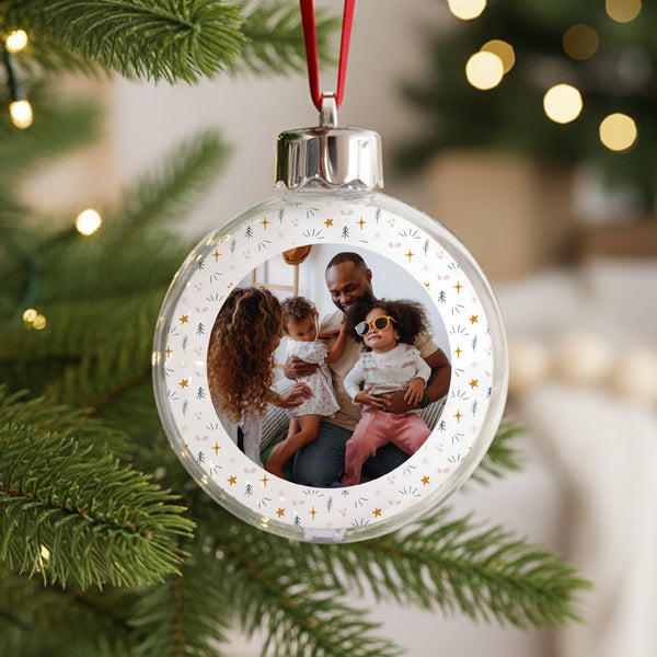 Weihnachtskugel Weihnachten Runde Festliches Muster foto