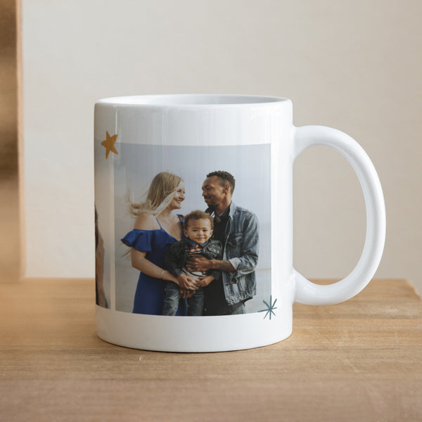 Tasse Weihnachten Weiß Festliches Muster foto