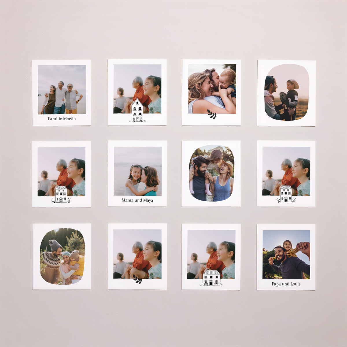 Fotoabzug Weihnachten Pack von 12 Einfarbige Illustrationen foto N° 1