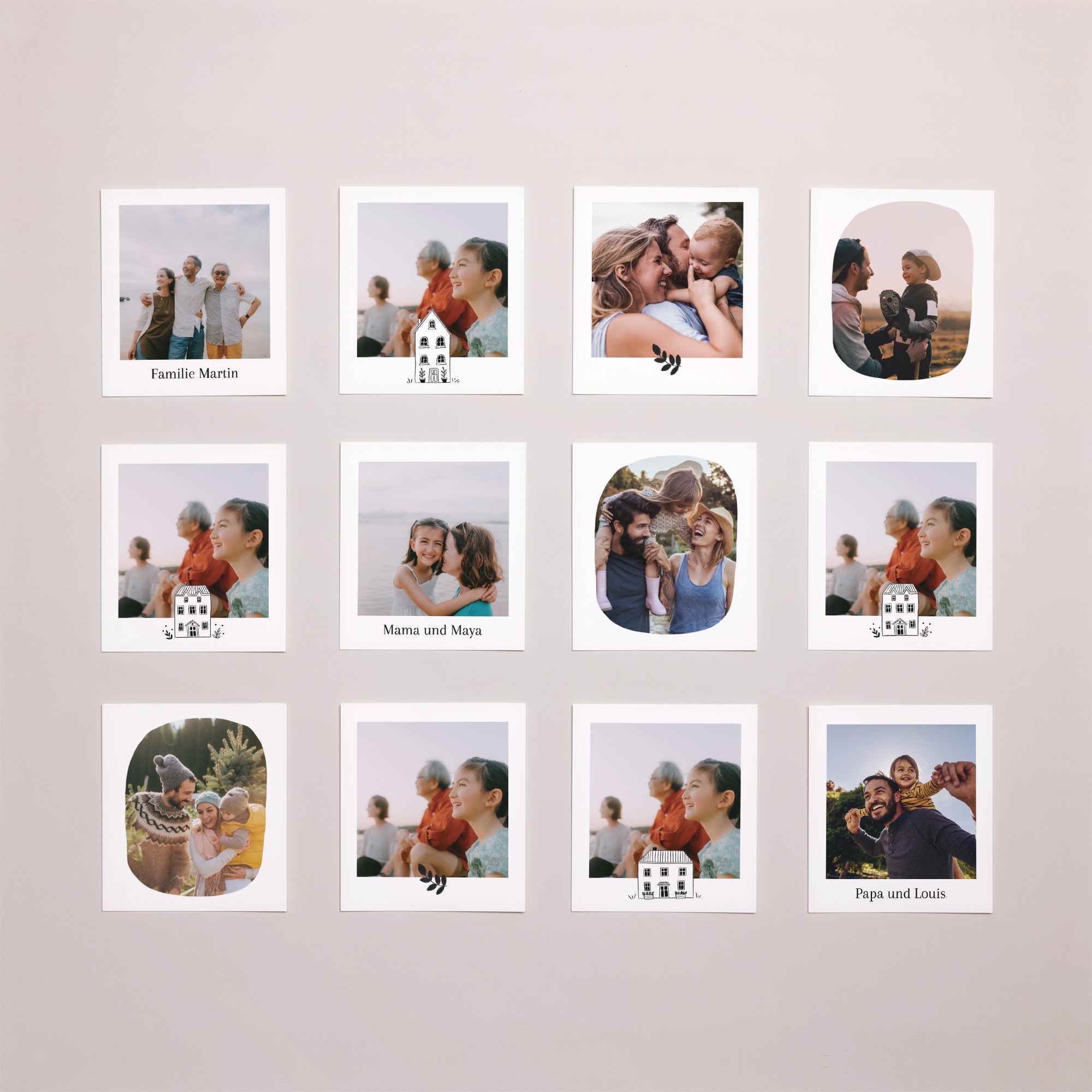 Fotoabzug Weihnachten Pack von 12 Einfarbige Illustrationen foto N° 1