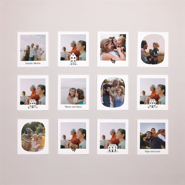 Fotoabzug Weihnachten Pack von 12 Einfarbige Illustrationen foto