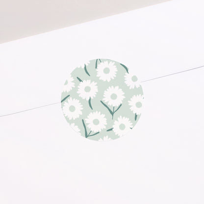 Sticker Taufe Rund Gänseblümchen, Junge foto N° 2