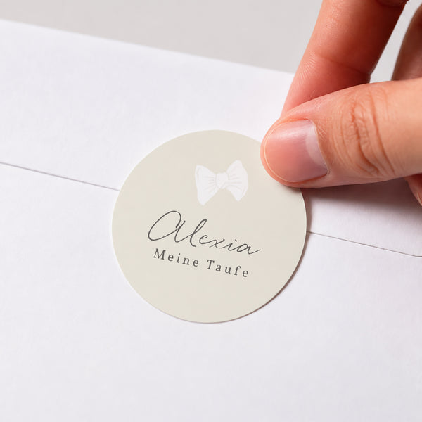 Sticker Taufe Rund Baby, Kissen foto