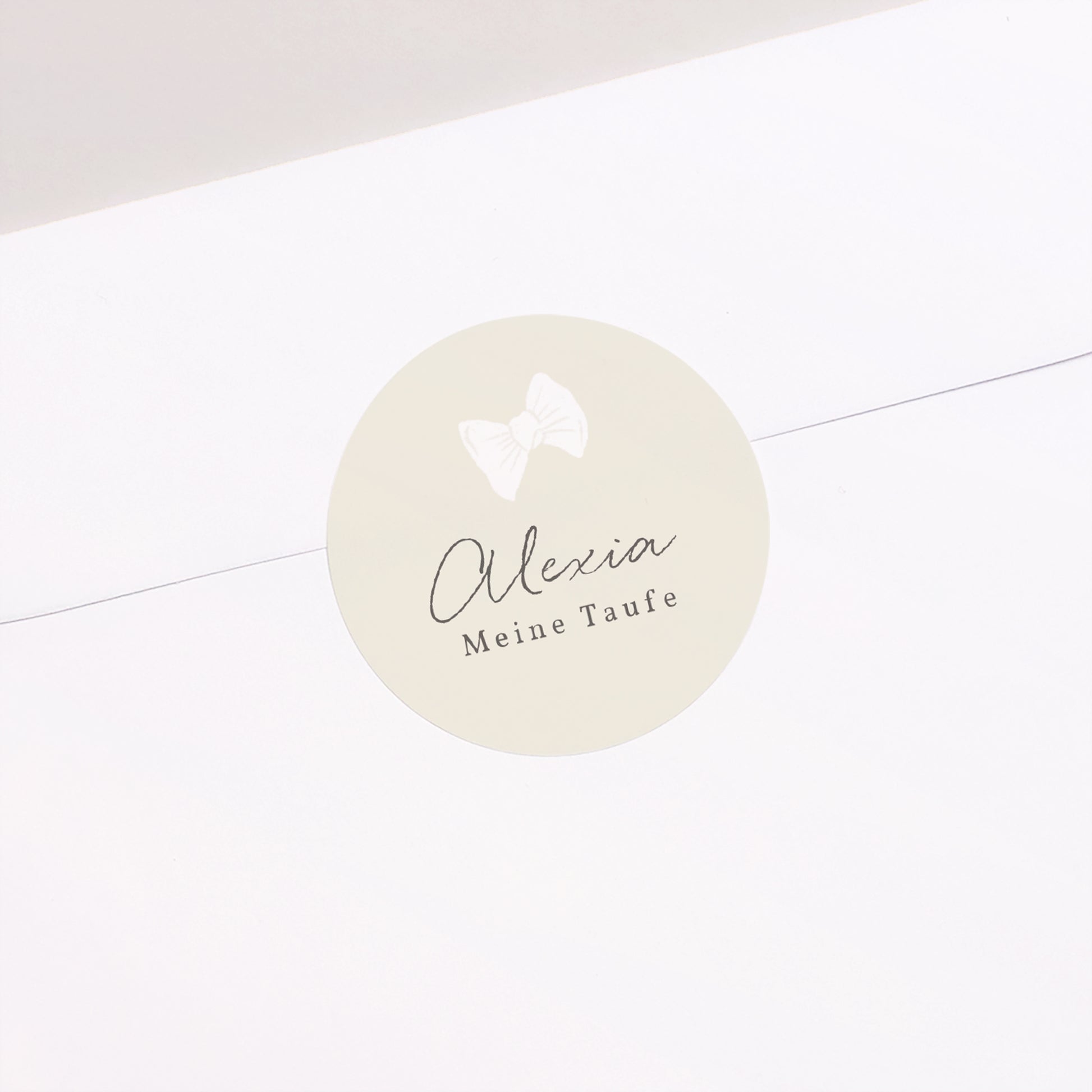 Sticker Taufe Rund Baby, Kissen foto N° 2