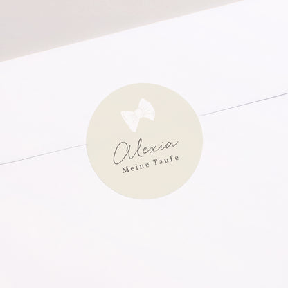 Sticker Taufe Rund Baby, Kissen foto N° 2