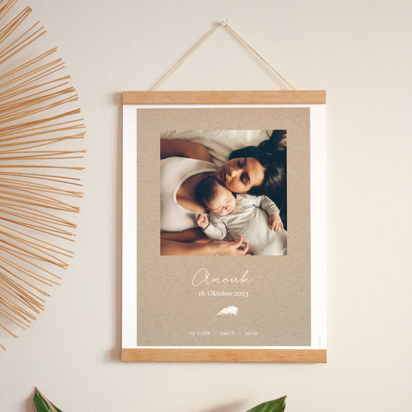 Poster Geburt Porträt Krone Kraft foto