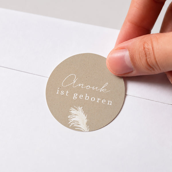 Sticker Geburt Rund Krone Kraft foto
