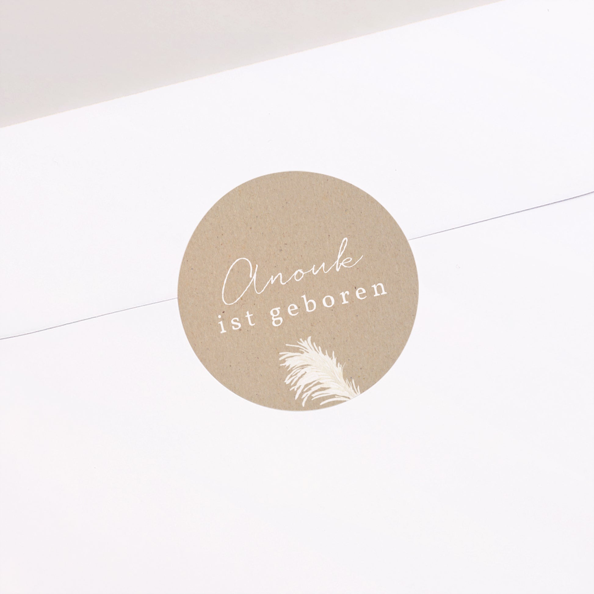 Sticker Geburt Rund Krone Kraft foto N° 2