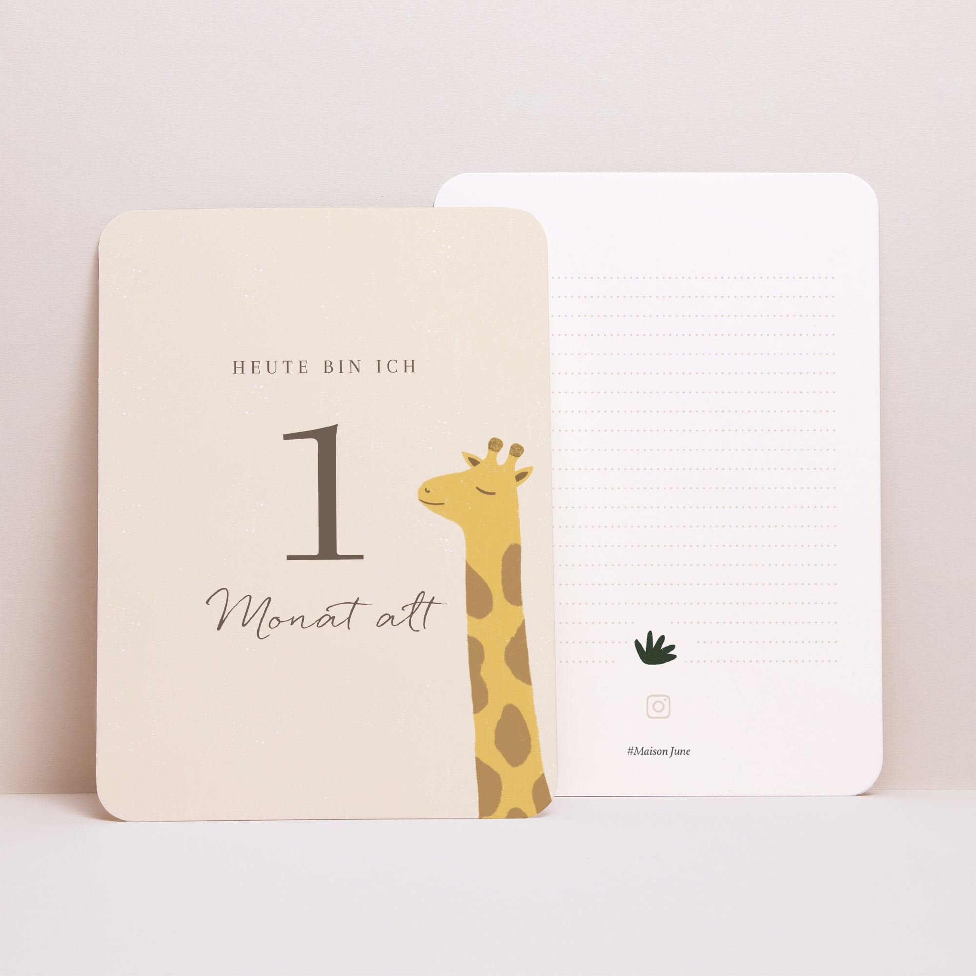 Meilenstein Karten Geburt 12er-Pack Giraffe Savanne foto N° 4