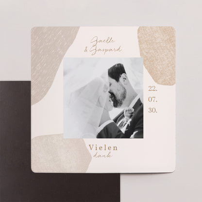 Dankeskarte Hochzeit Satz von 9, magnetisch. Herz der Toskana foto N° 1