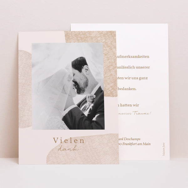 Dankeskarte Hochzeit Porträt Herz der Toskana foto