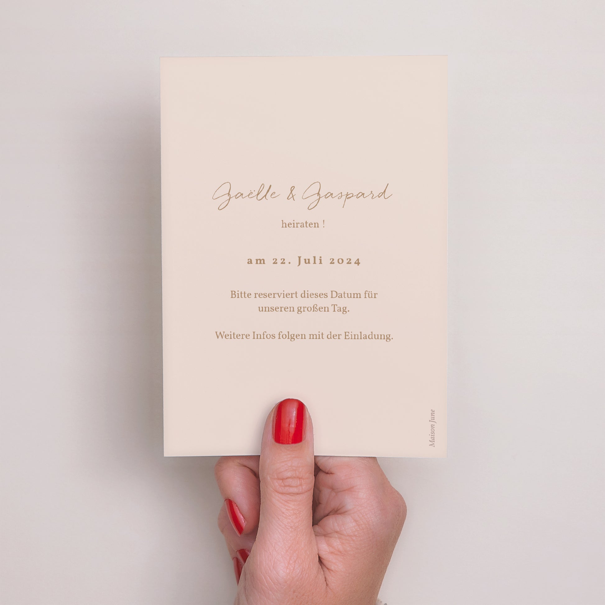 Save the date Karte Hochzeit Porträt Herz der Toskana foto N° 3