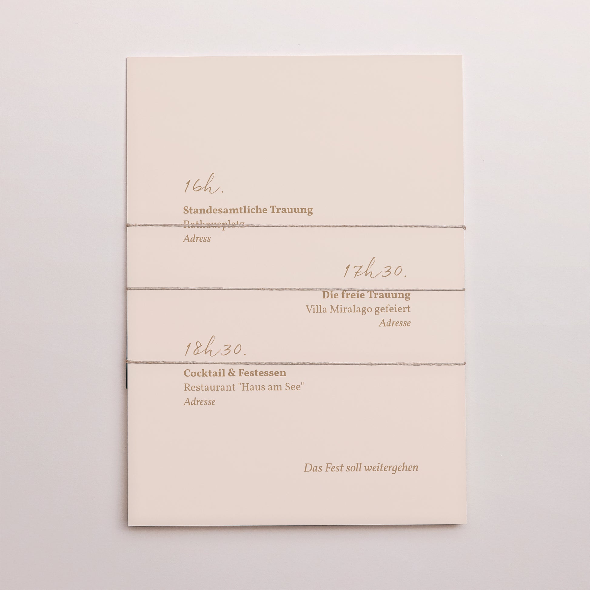 Hochzeitseinladung 3 Karten, Band Herz der Toskana foto N° 4