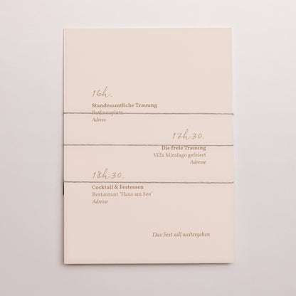 Hochzeitseinladung 3 Karten, Band Herz der Toskana foto N° 4