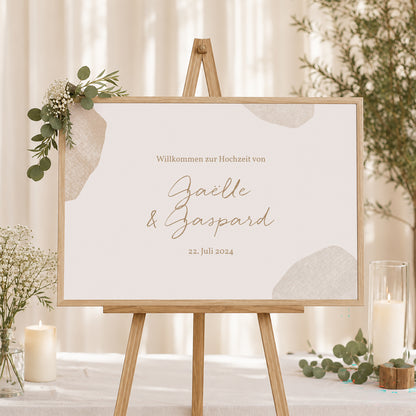 Begrüßungstafel Hochzeit Landschaft 90 x 60 cm Herz der Toskana foto N° 1