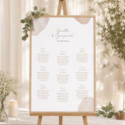Sitzplan Hochzeit Porträt Herz der Toskana foto N° 1