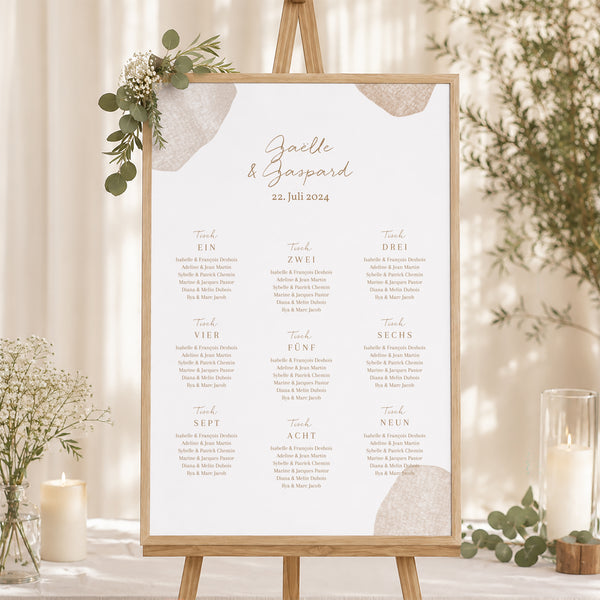 Sitzplan Hochzeit Porträt Herz der Toskana foto