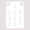 Sitzplan Hochzeit Porträt Krone kleine Blumen foto N° 2