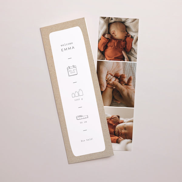 Geburtskarten Fotoautomaten Lesezeichen Kraft Pictos foto